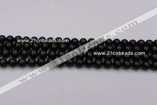 CTE1612 15.5 inches 8mm round A grade black tiger eye beads