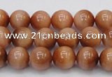 CTE1650 15.5 inches 4mm round sun orange tiger eye beads