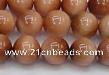 CTE1653 15.5 inches 10mm round sun orange tiger eye beads