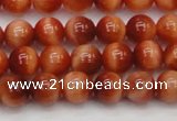 CTE1660 15.5 inches 4mm round sun orange tiger eye beads