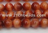 CTE1661 15.5 inches 6mm round sun orange tiger eye beads