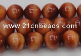 CTE1662 15.5 inches 8mm round sun orange tiger eye beads