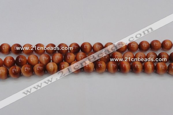 CTE1664 15.5 inches 12mm round sun orange tiger eye beads