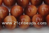 CTE1665 15.5 inches 14mm round sun orange tiger eye beads