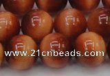 CTE1667 15.5 inches 18mm round sun orange tiger eye beads