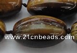 CTE1706 15.5 inches 22*35mm rice yellow tiger eye beads