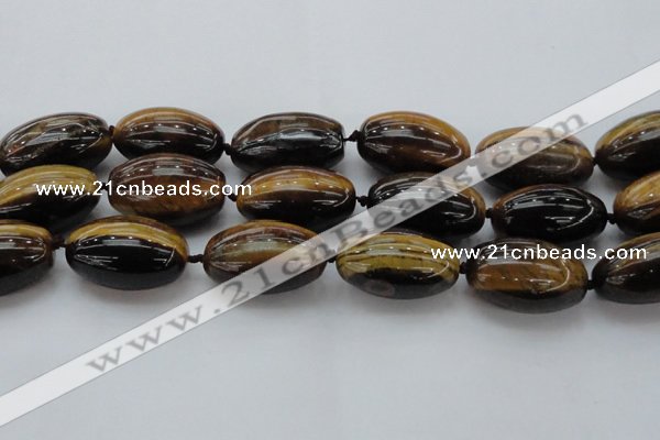 CTE1706 15.5 inches 22*35mm rice yellow tiger eye beads