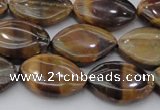 CTE1711 15.5 inches 12*18mm marquise yellow tiger eye beads