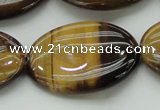 CTE1720 15.5 inches 25*35mm oval yellow tiger eye beads wholesale