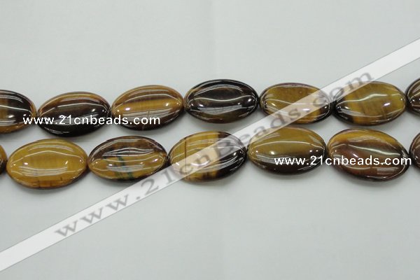 CTE1720 15.5 inches 25*35mm oval yellow tiger eye beads wholesale