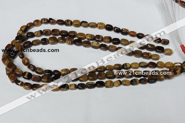 CTE173 15.5 inches 6*9mm nuggets yellow tiger eye gemstone beads