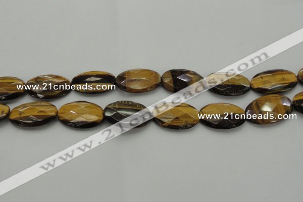 CTE1740 15.5 inches 18*25mm faceted oval yellow tiger eye beads