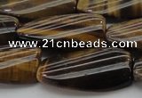 CTE1744 15.5 inches 15*30mm twisted rectangle yellow tiger eye beads