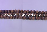 CTE1771 15.5 inches 6mm round matte yellow tiger eye beads