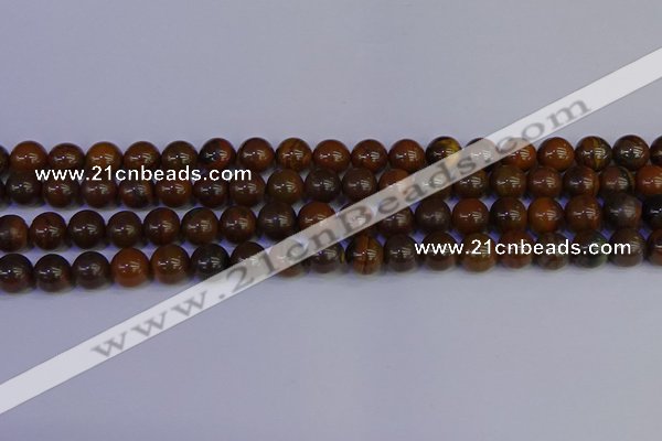 CTE1782 15.5 inches 8mm round yellow iron tiger beads wholesale