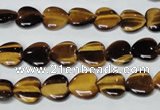 CTE179 15.5 inches 10*10mm heart yellow tiger eye gemstone beads