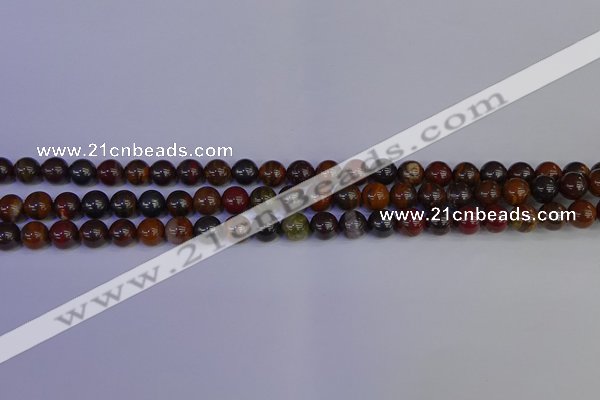 CTE1790 15.5 inches 4mm round red iron tiger beads wholesale