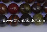 CTE1793 15.5 inches 10mm round red iron tiger beads wholesale