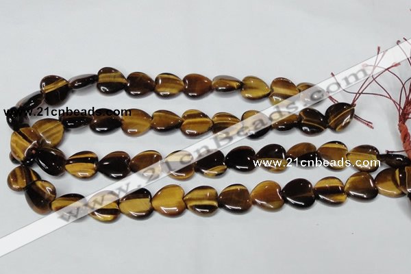 CTE180 15.5 inches 12*12mm heart yellow tiger eye gemstone beads