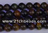 CTE1800 15.5 inches 4mm round blue iron tiger beads wholesale