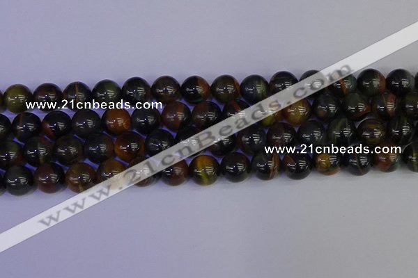 CTE1805 15.5 inches 14mm round blue iron tiger beads wholesale