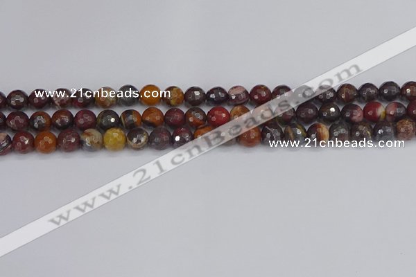 CTE1820 15.5 inches 8mm faceted round red iron tiger beads