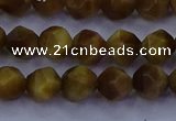 CTE1901 15.5 inches 6mm faceted nuggets golden tiger eye beads