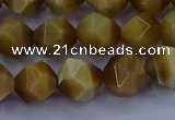 CTE1903 15.5 inches 10mm faceted nuggets golden tiger eye beads