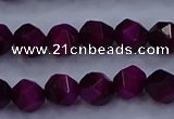 CTE1906 15.5 inches 6mm faceted nuggets red tiger eye beads