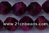 CTE1909 15.5 inches 12mm faceted nuggets red tiger eye beads