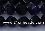 CTE1917 15.5 inches 8mm faceted nuggets blue tiger eye beads
