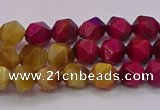 CTE1937 15.5 inches 8mm faceted nuggets mixed tiger eye beads