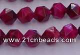 CTE1941 15.5 inches 6mm faceted nuggets red tiger eye beads