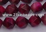 CTE1943 15.5 inches 10mm faceted nuggets red tiger eye beads