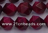 CTE1944 15.5 inches 12mm faceted nuggets red tiger eye beads