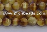 CTE1996 15.5 inches 6mm faceted round golden tiger eye beads