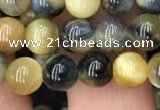 CTE2015 15.5 inches 6mm round golden & blue tiger eye beads wholesale
