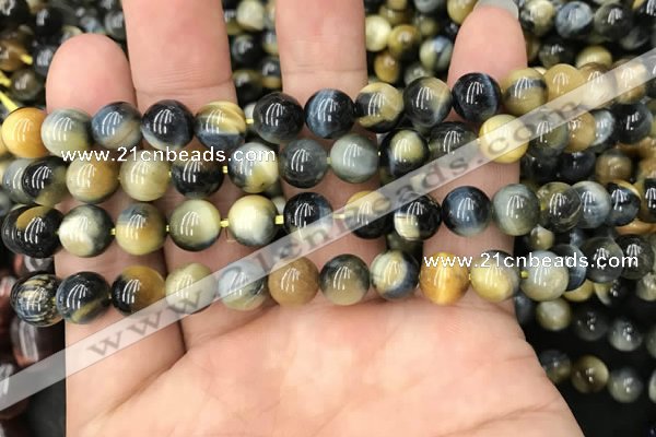 CTE2017 15.5 inches 10mm round golden & blue tiger eye beads wholesale