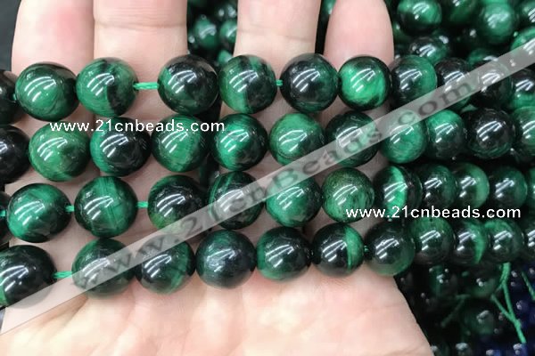 CTE2054 15.5 inches 12mm round green tiger eye beads wholesale