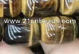 CTE2060 15.5 inches 12*16mm drum yellow tiger eye gemstone beads