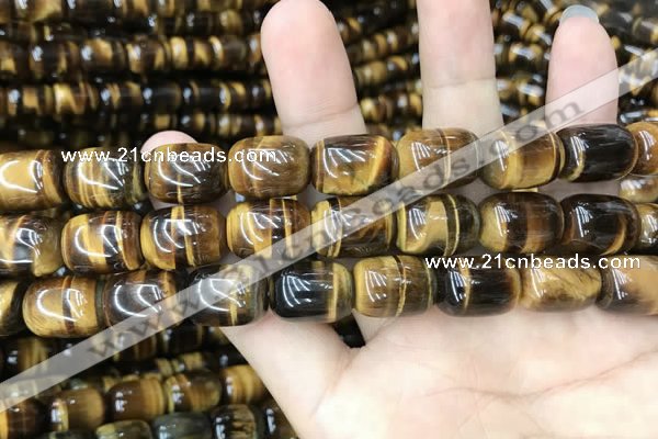 CTE2060 15.5 inches 12*16mm drum yellow tiger eye gemstone beads