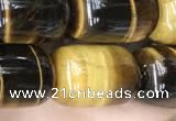 CTE2061 15.5 inches 13*18mm drum yellow tiger eye gemstone beads