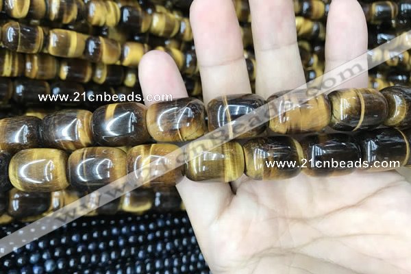 CTE2062 15.5 inches 15*20mm drum yellow tiger eye gemstone beads