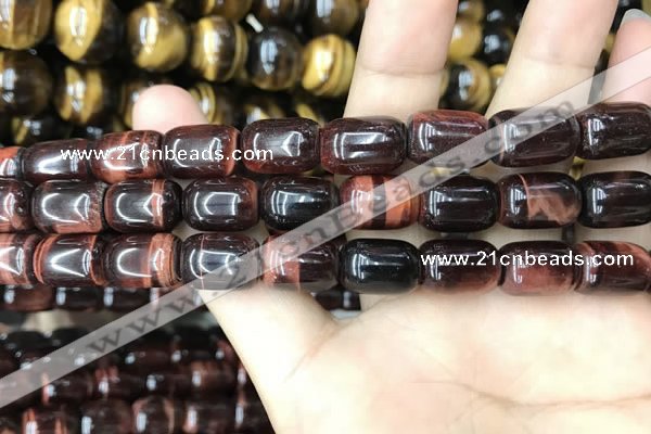 CTE2066 15.5 inches 10*14mm drum red tiger eye gemstone beads