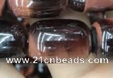 CTE2068 15.5 inches 13*18mm drum red tiger eye gemstone beads