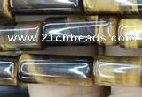 CTE2073 15.5 inches 6*16mm tube yellow tiger eye gemstone beads