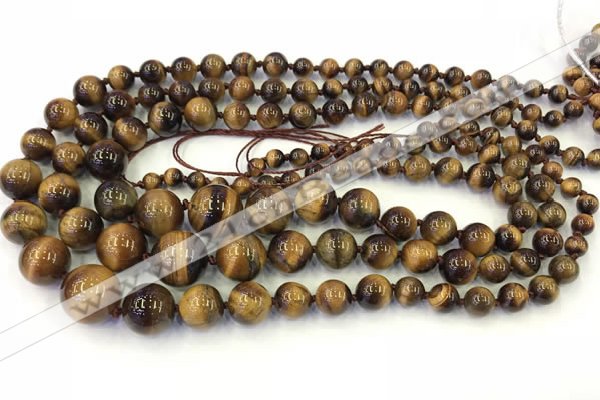 CTE2078 15.5 inches 6mm - 16mm round yellow tiger eye graduated beads