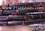 CTE2081 15.5 inches 12*21mm tube red tiger eye beads wholesale