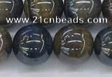 CTE2089 15.5 inches 14mm round AB-color blue & yellow tiger eye beads