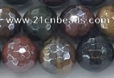 CTE2095 15.5 inches 10mm faceted round AB-color mixed tiger eye beads